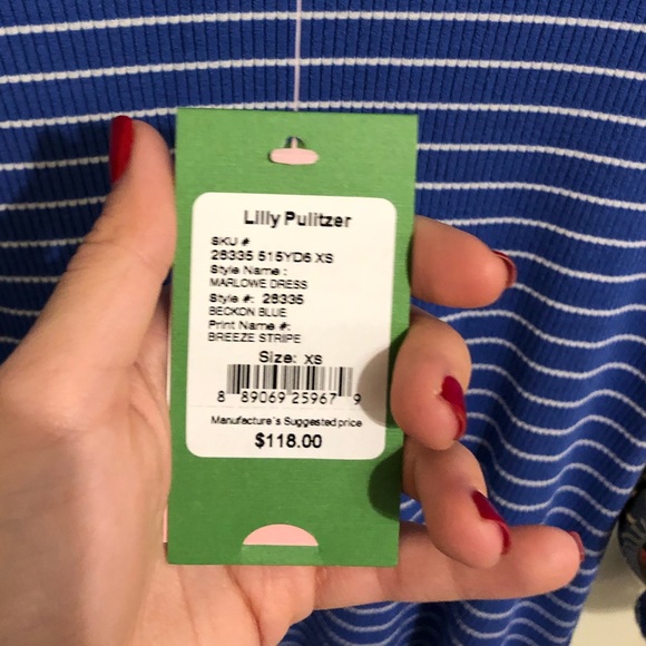 Lilly Pulitzer Ribbed BeaconBlue Marlowe Dress NWT - Picture 4 of 4